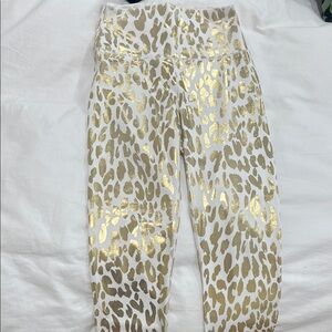 Gold Leopard Print Leggings